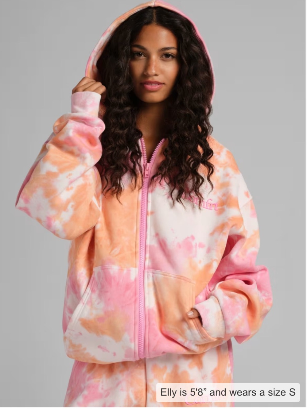 Comfrt Minimalist Zip Hoodie Unisex Oversized Tie Dye Limited Sunset